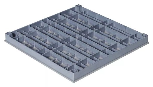 Cara inferior nervada del panel de aluminio inyectado