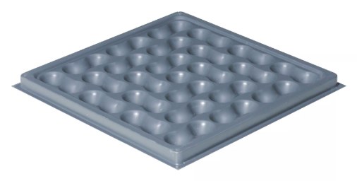 Cara inferior del panel de acero-cemento con cajon conformado