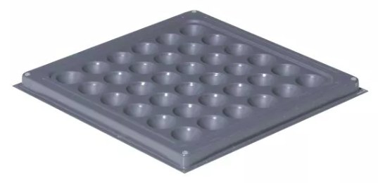 Cara inferior conformada del panel OA500 con embuticion profunda