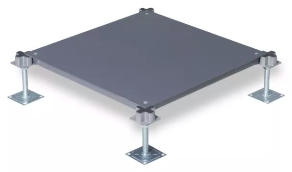 Suelo tecnico elevado OA600 de acero-cemento sobre pedestales regulables