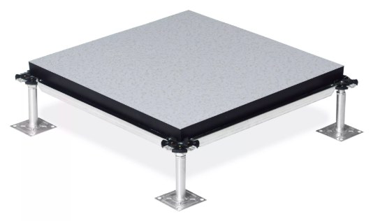 Panel woodcore antiestatico sobre pedestales regulables